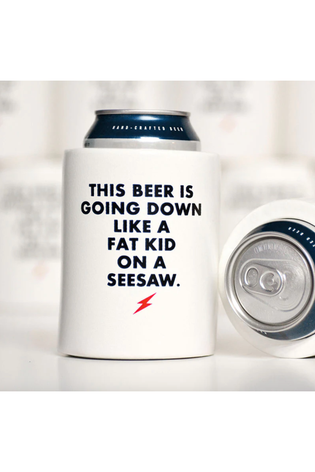 Fat Kid on a Seesaw Beer Koozie